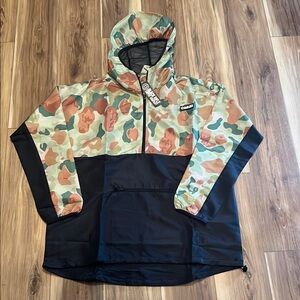 Black Rifle Men 2XL Camo Black Light Packable Anorak WindbreakerJacket 34”L 22”S